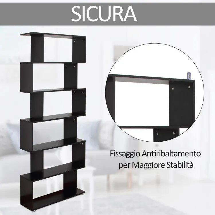 Libreria di Design Mobili Ufficio Scaffale in Legno 80x24x191 cm