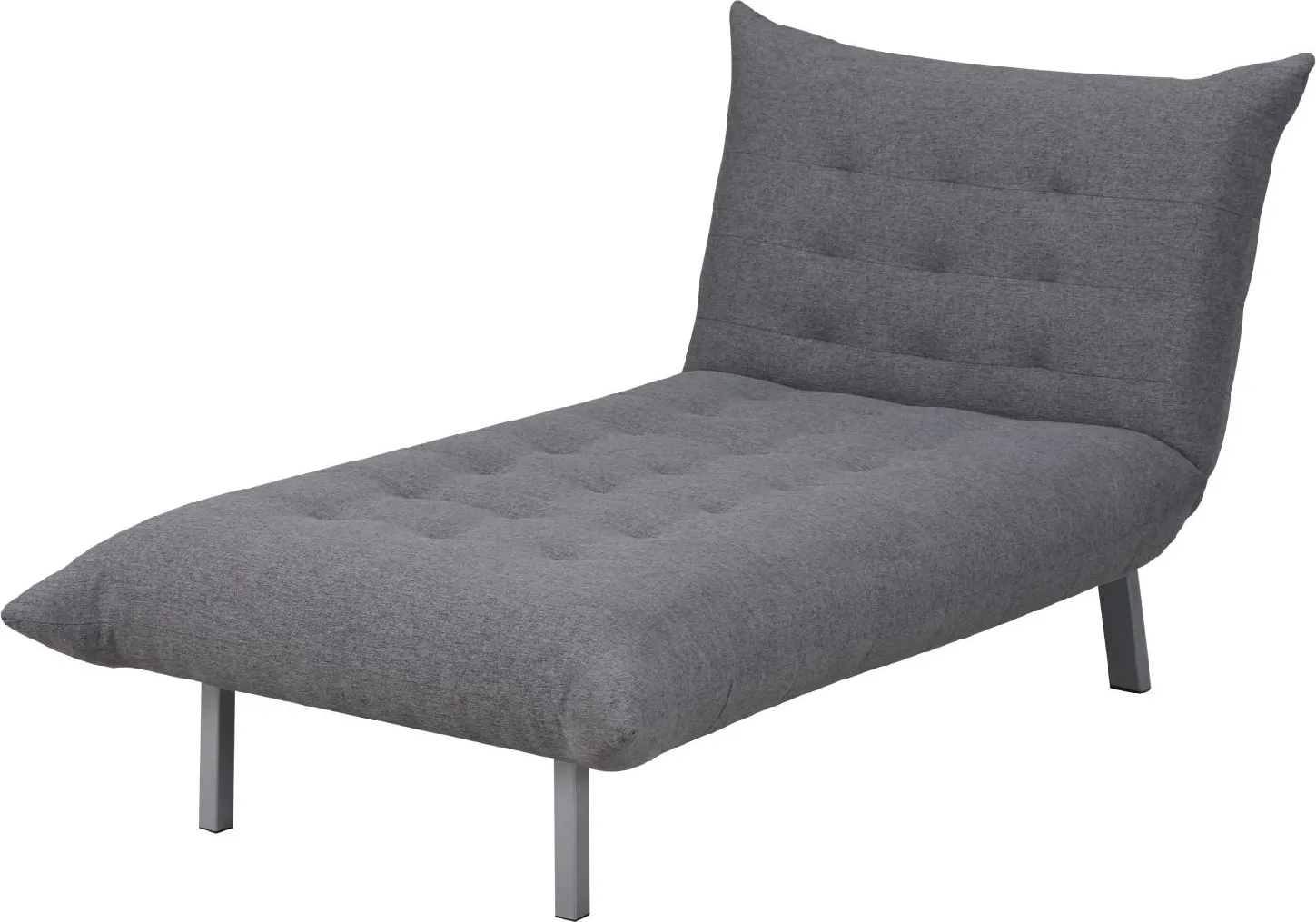 HOMCOM Poltrona Letto Singolo e Chaise Longue in Tessuto con Schienale  Regolabile a 3 Livelli, Grigio