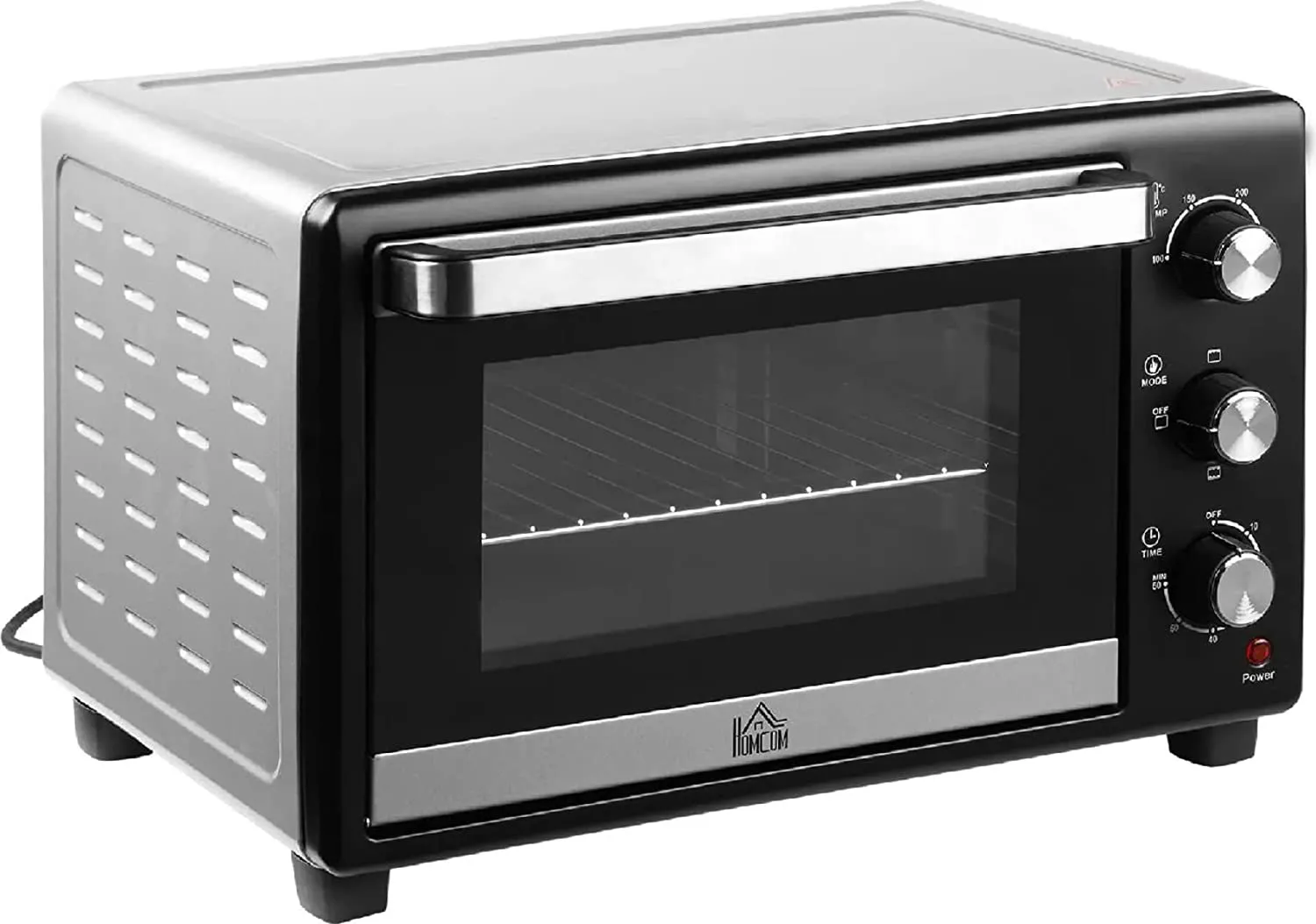 DecHome Forno Elettrico Fornetto 30 Litri 1600W con Timer Argento