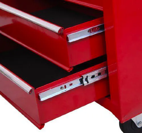 Cassettiera porta attrezzi con 11 cassetti rossa capacità carico 1200K