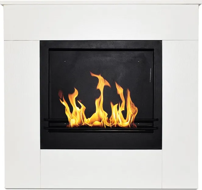 Divina Fire Camino a Bioetanolo da Terra in Legno Bianco Michelangelo  96x36x90h cm - DF96496