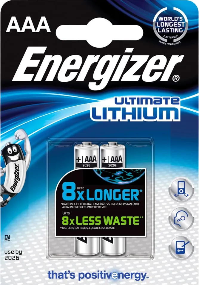 ENERGIZER ULTIMATE LITHIUM L92 AAA 1,5V ministilo al Litio blister