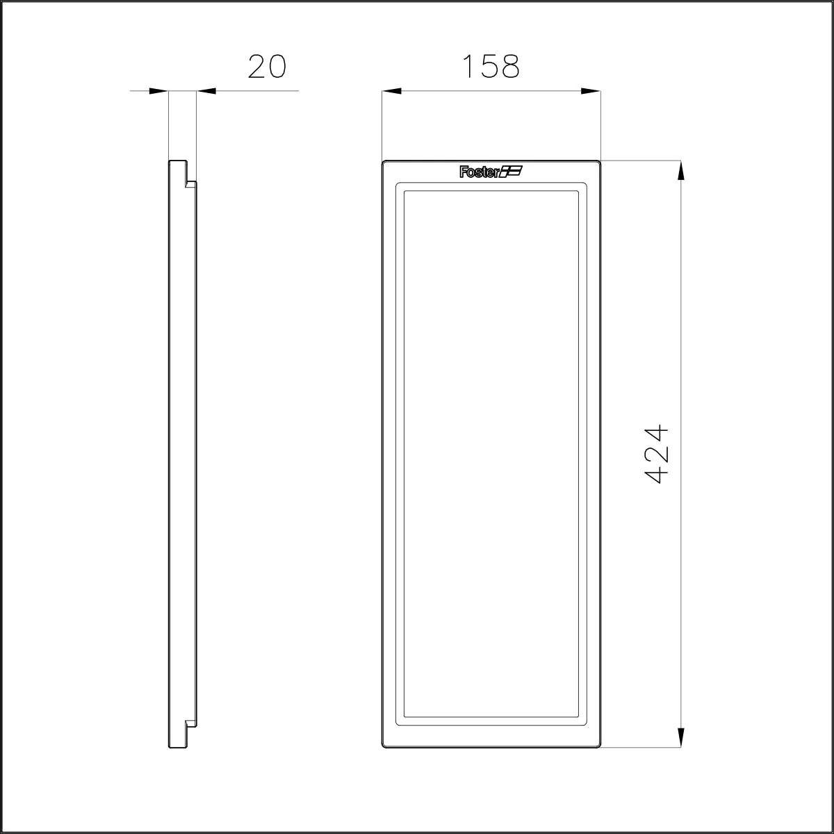 FOSTER Tagliere in Legno di Noce Accessorio per Lavello 158 x 424 mm - 8642  003