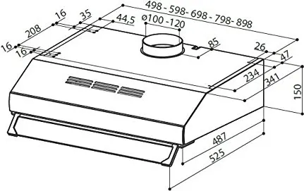 Faber Cappa Cucina Aspirante Incasso 90 cm Inox - 315.0547.817 2156 SRM  LG/X A90