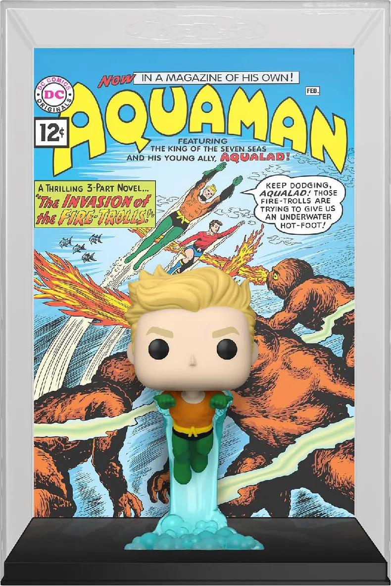 Funko Pop! Comic Cover: DC - Aquaman - Figura in Vinile con Espositore 28  Cm da Collezione per Bambini da 3 Anni - 67404