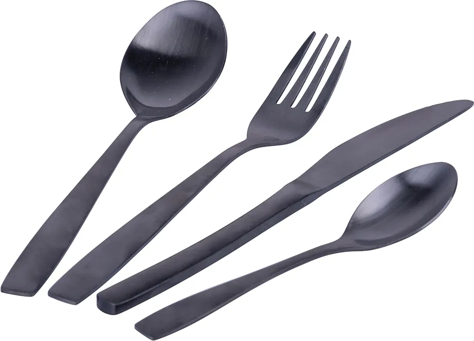 Galileo Set 16 posate Manhattan in acciaio inox 18/0 nero lucido - 5914839