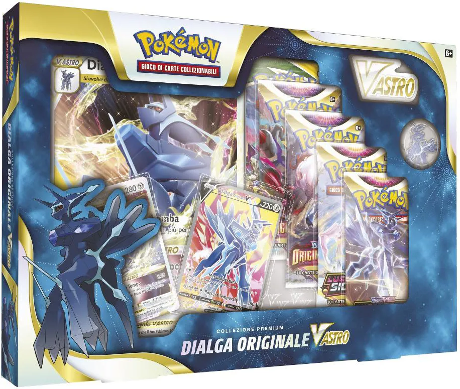 Gamevision Pokemon Premium Dialga Palkia Originale V Astro Gioco da Tavolo  Carte da Collezione per Bambini da 6+ Anni - PK60257ISINGPZ