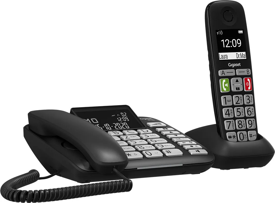Gigaset Telefono Cordless + Telefono con Filo DECT Vivavoce -  S30350-H220-R101 DL780 Plus