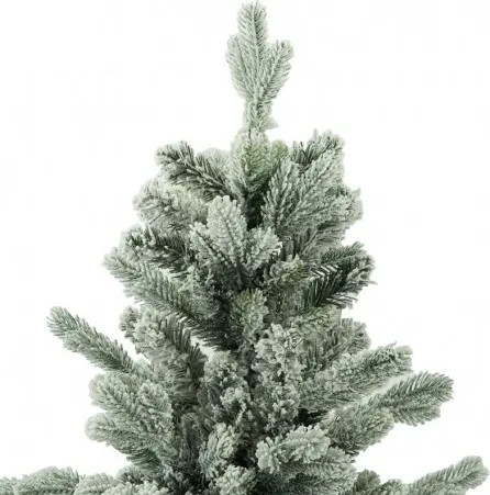 Albero di Natale Innevato Mod. Monterey Slim apertura ramo per ramo H 210cm  in PVC GTS3000-70 Ferlegno Legnami