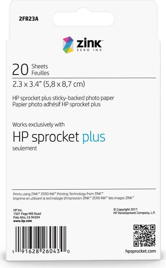 HP Carta fotografica SPROCKET Plus Photo Paper - 2FR23A