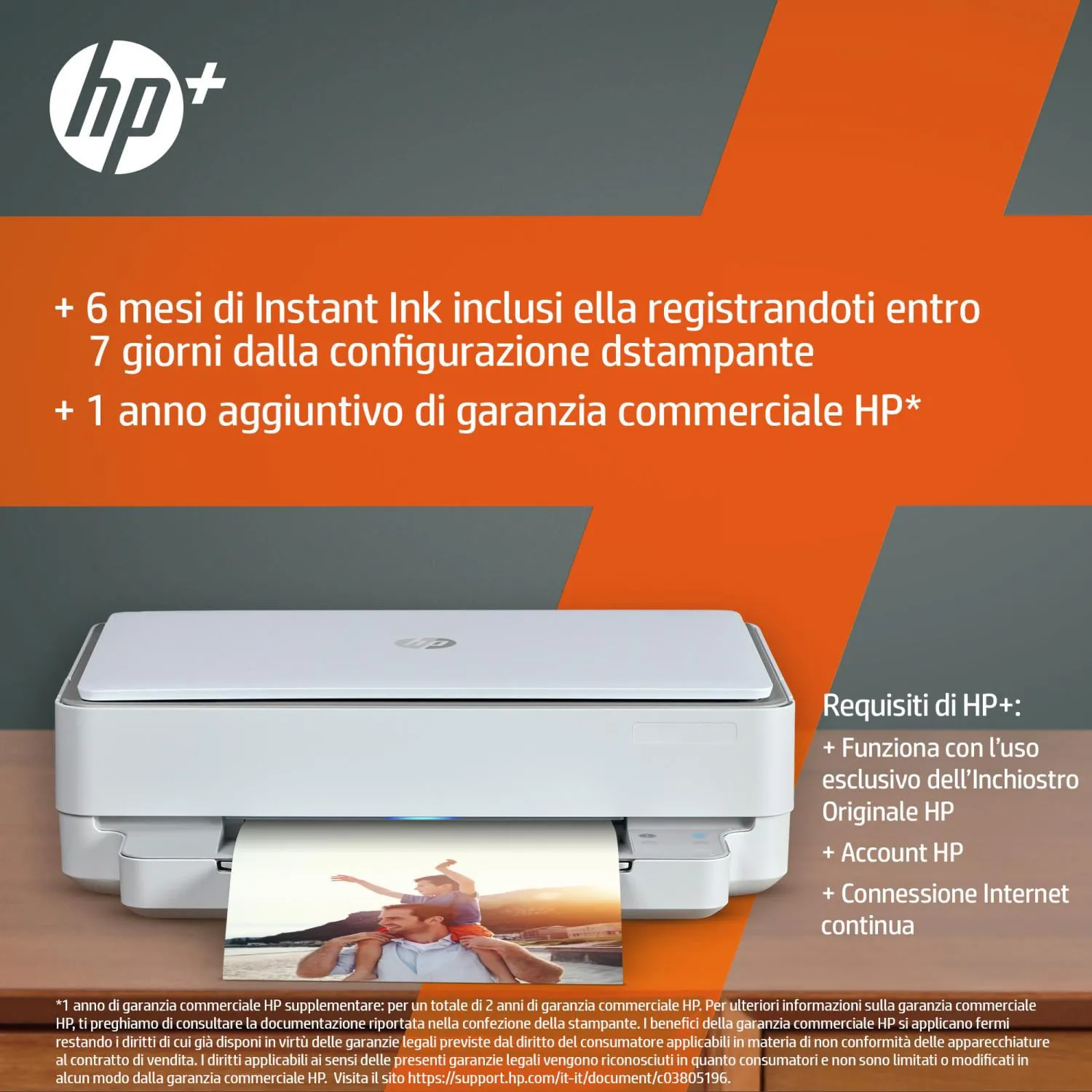 HP Stampante Multifunzione Inkjet a Colori Stampa A4 Scanner Wifi - 2K4U7B  Envy 6030e