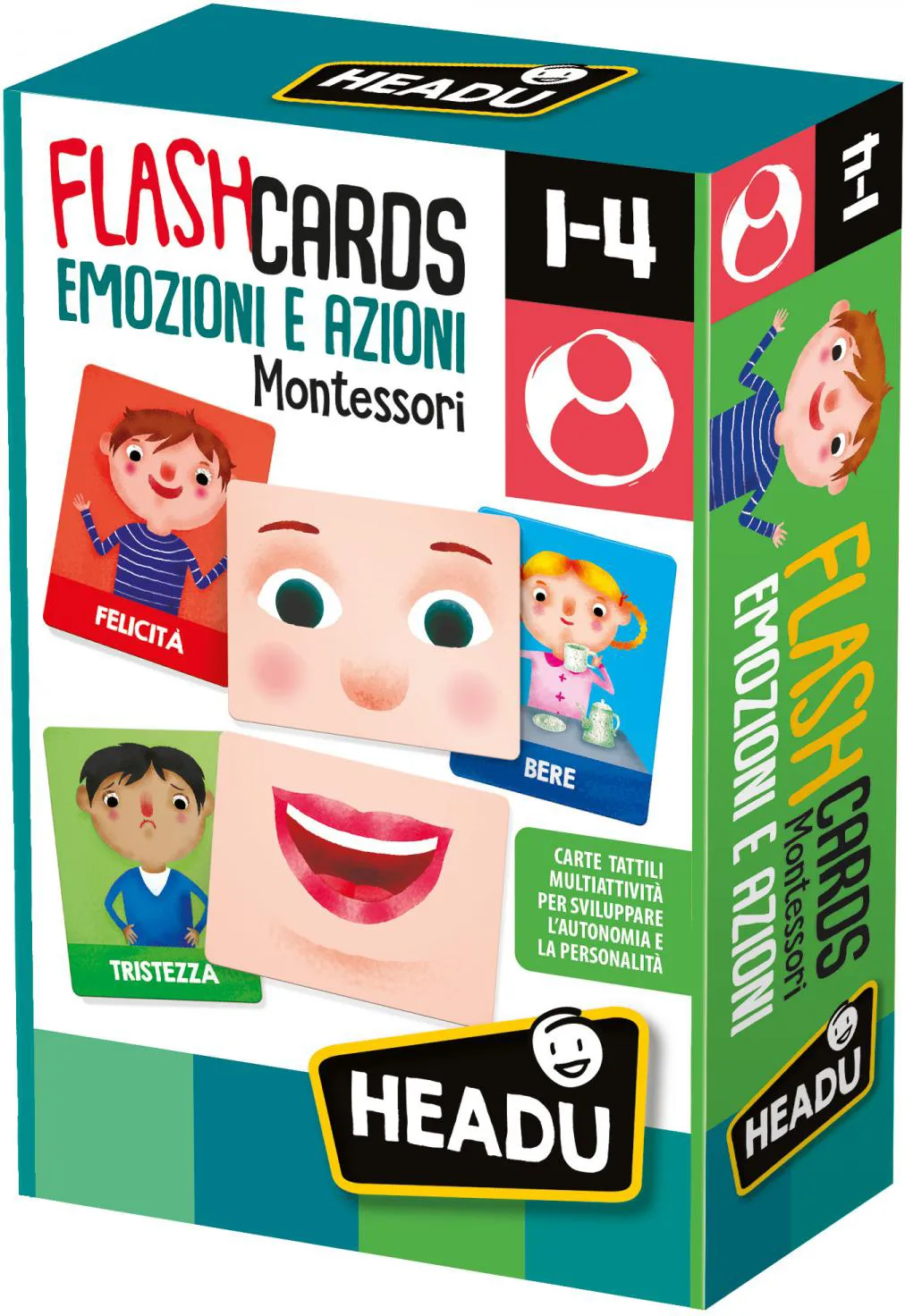 Emozioni e Azioni Flashcards Gioco Educativo Montessori per Bambini da 1+  Anni - IT23103