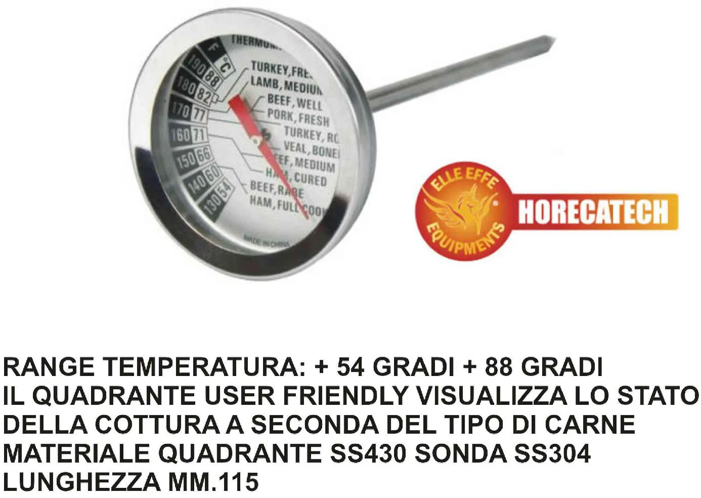 Termometro analogico per olio - Horecatech