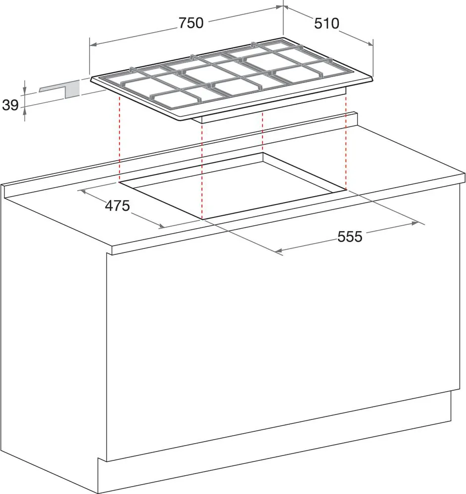 Piano Cottura Hotpoint Ariston 5 Fuochi a Gas da Incasso PCN 751 T/IX/HA  Prezzo in Offerta su Prezzoforte