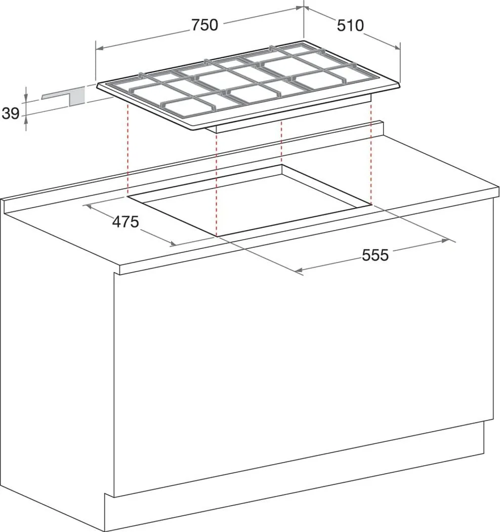 Piano Cottura Hotpoint Ariston 5 Fuochi a Gas da Incasso PCN 752 T/IX/HA  Prezzo in Offerta su Prezzoforte