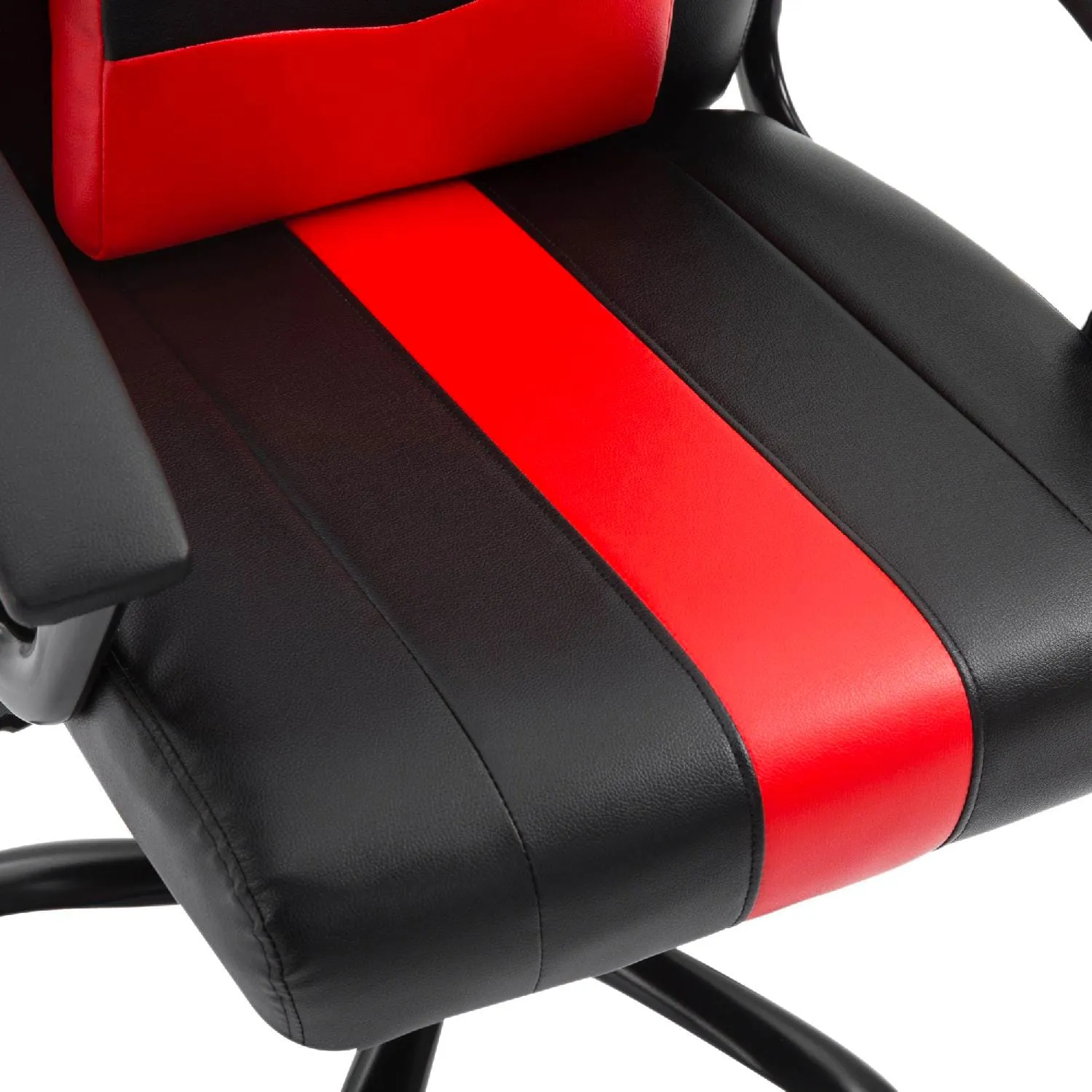 Sedia da Gaming Ergonomica Altezza Regolabile con Cuscino Nero e Rosso  66x64x116-126 cm