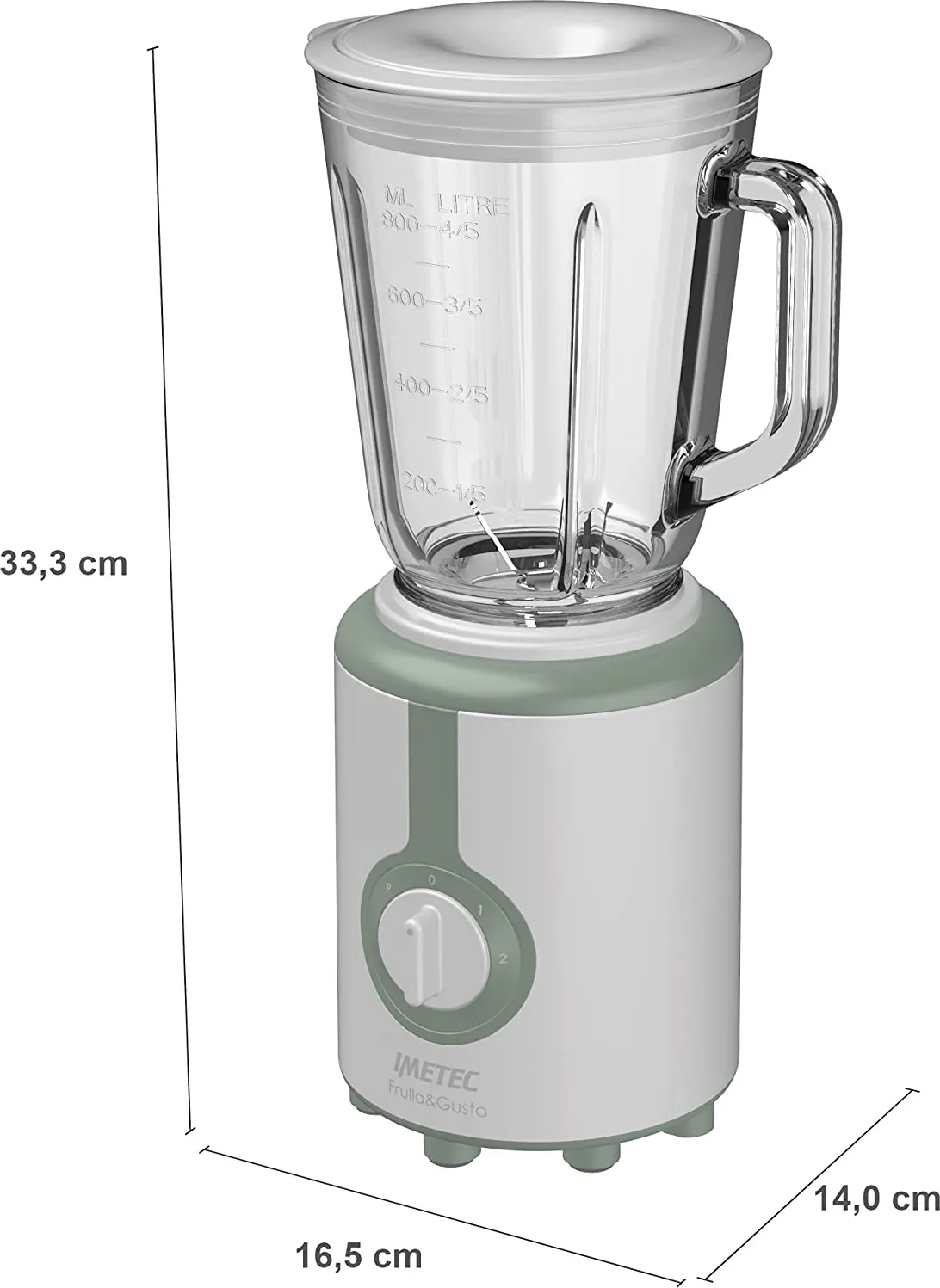 Imetec Frullatore Frulla e Gusta Frutta Ghiaccio e Semi 500W