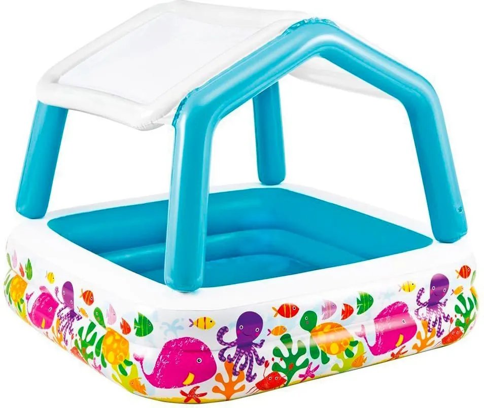 Intex Piscina Gonfiabile per Bambini Quadrata Giardino Fuoriterra da Esterno