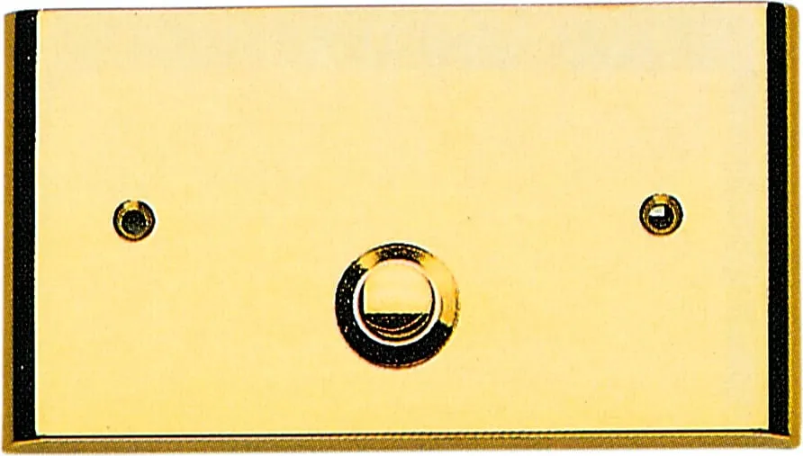 LORENA di CAGGIOLI Campanello casa in ottone 120x75 mm colore Oro Lucido -  350/C Gold