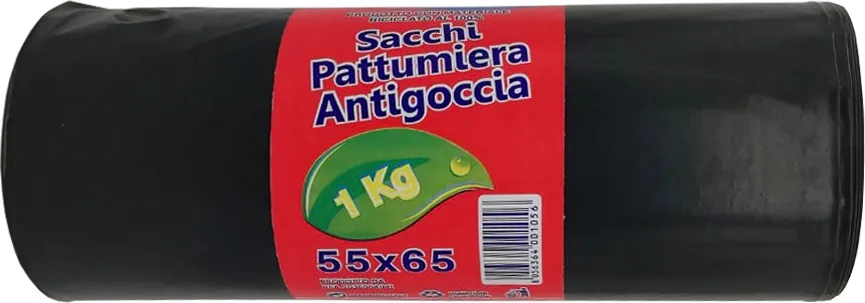 Sacchi nettezza urbana con prestrappo e filo in PP, 25 litri, 50 x