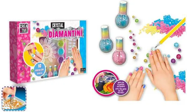 Nice Trucchi Giocattolo Diamantini Nail Design Crystal Art Per Bambini 8-12  Anni - 90004