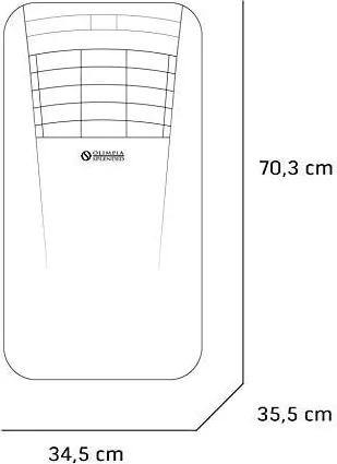 OLIMPIA SPLENDID DOLCECLIMACOMPACT10P - Condizionatore Portatile 10000 Btu  /h Climatizzatore Classe A Funzione Deumidificatore colore Bianco