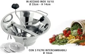 Omac Passaverdure Professionale in acciaio inox Diametro 33