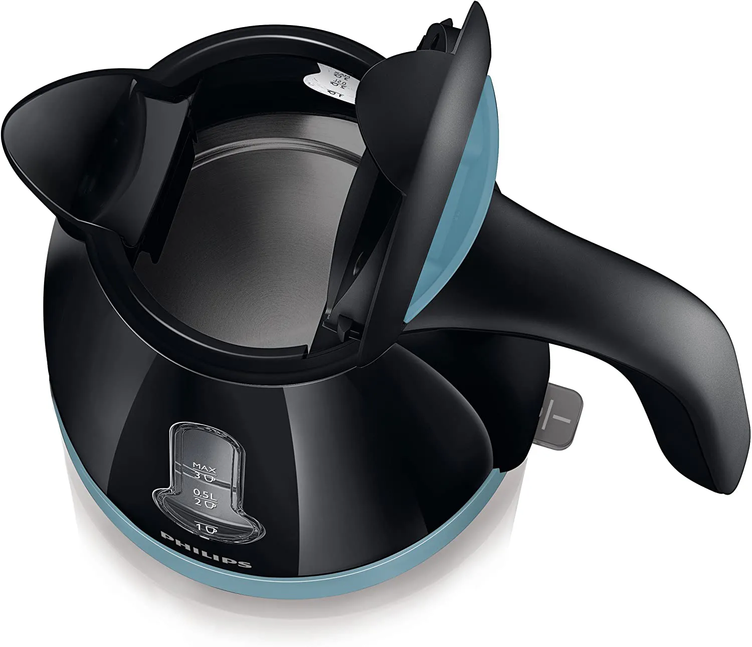 Philips Bollitore elettrico mini senza fili cordless Capacità in litri 0,8  Potenza 2400 Watt colore Nero - HD4608/61