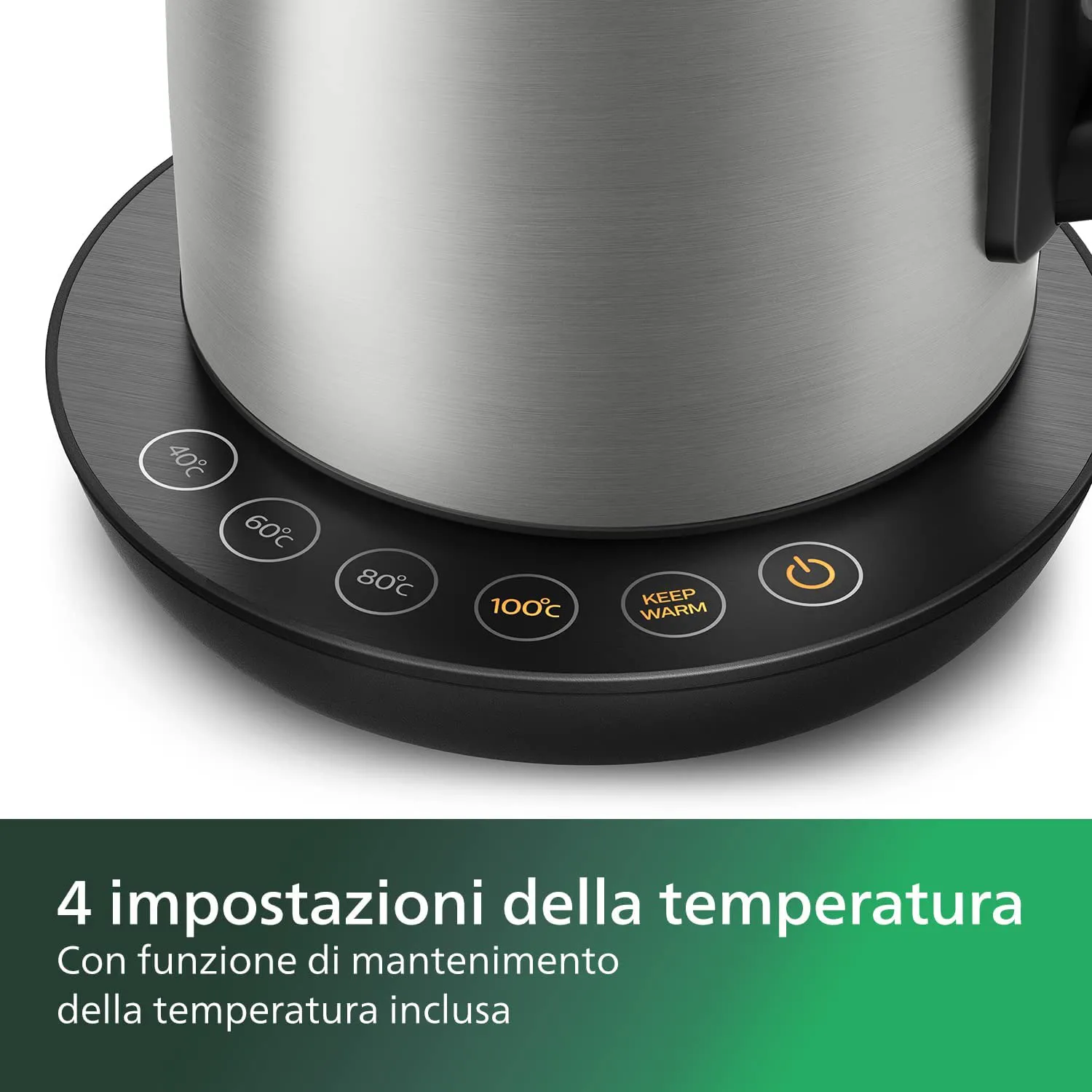 Philips Bollitore 1.7 Lt Potenza 2200 Watt Inox Acciaio Coperchio Molla -  HD9359/90