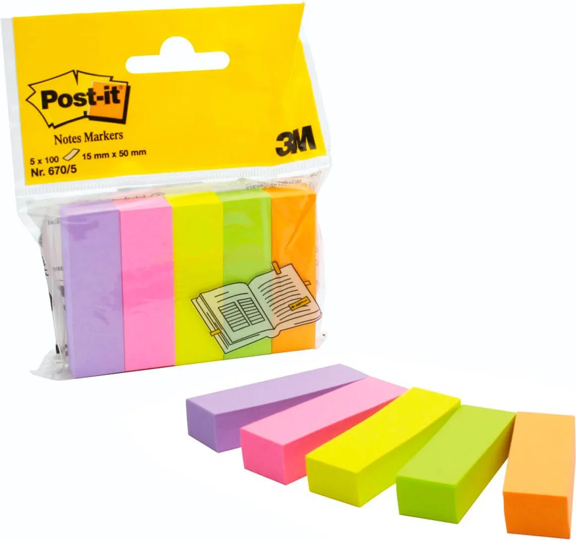 Post-It 7100259442 Segnapagina in carta, Collezione Beachside, 15 mm x 50  mm, 50 foglietti/blocchetto, 5 blocchetti/confezione : :  Cancelleria e prodotti per ufficio