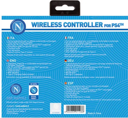 Controller Wireless PlayStation 4 - SSC Napoli