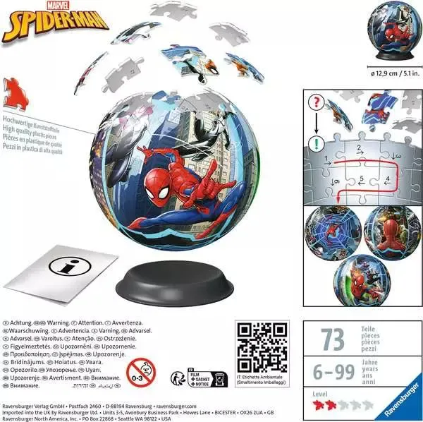 Puzzle Effetto 3D - 500 pezzi - Spider-Man