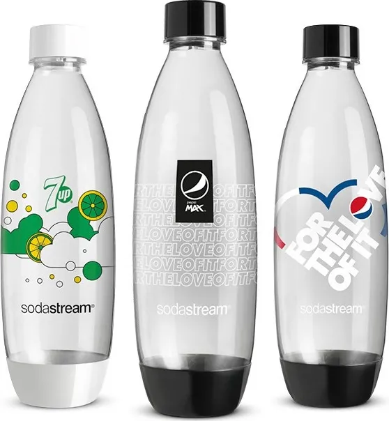 SODASTREAM Bottiglie Soda Stream confezione 3 Bottiglie da 1 litro - Fuse  Pepsi