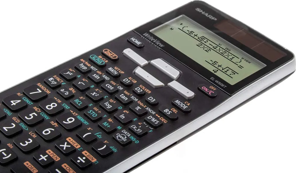 SHARP - Calcolatrice tascabile EL 760R, 8 cifre, 2 colori design, beige -  bianco - Villa Varese