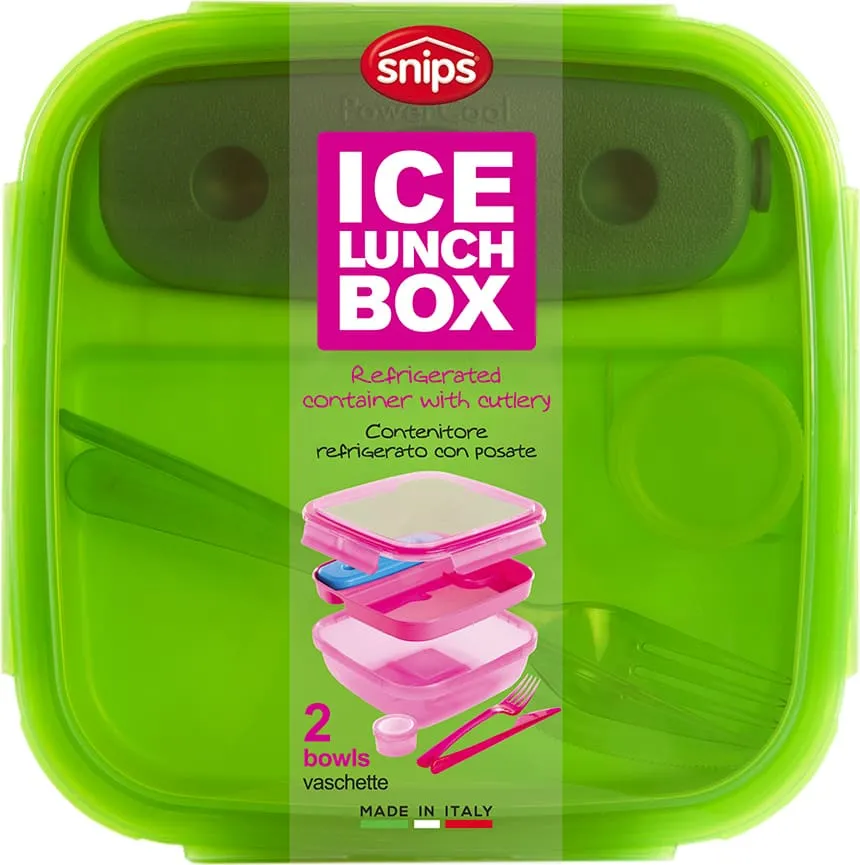SNIPS PORTA YOGURT Refrigerato con Cucchiaino, Lunch Box