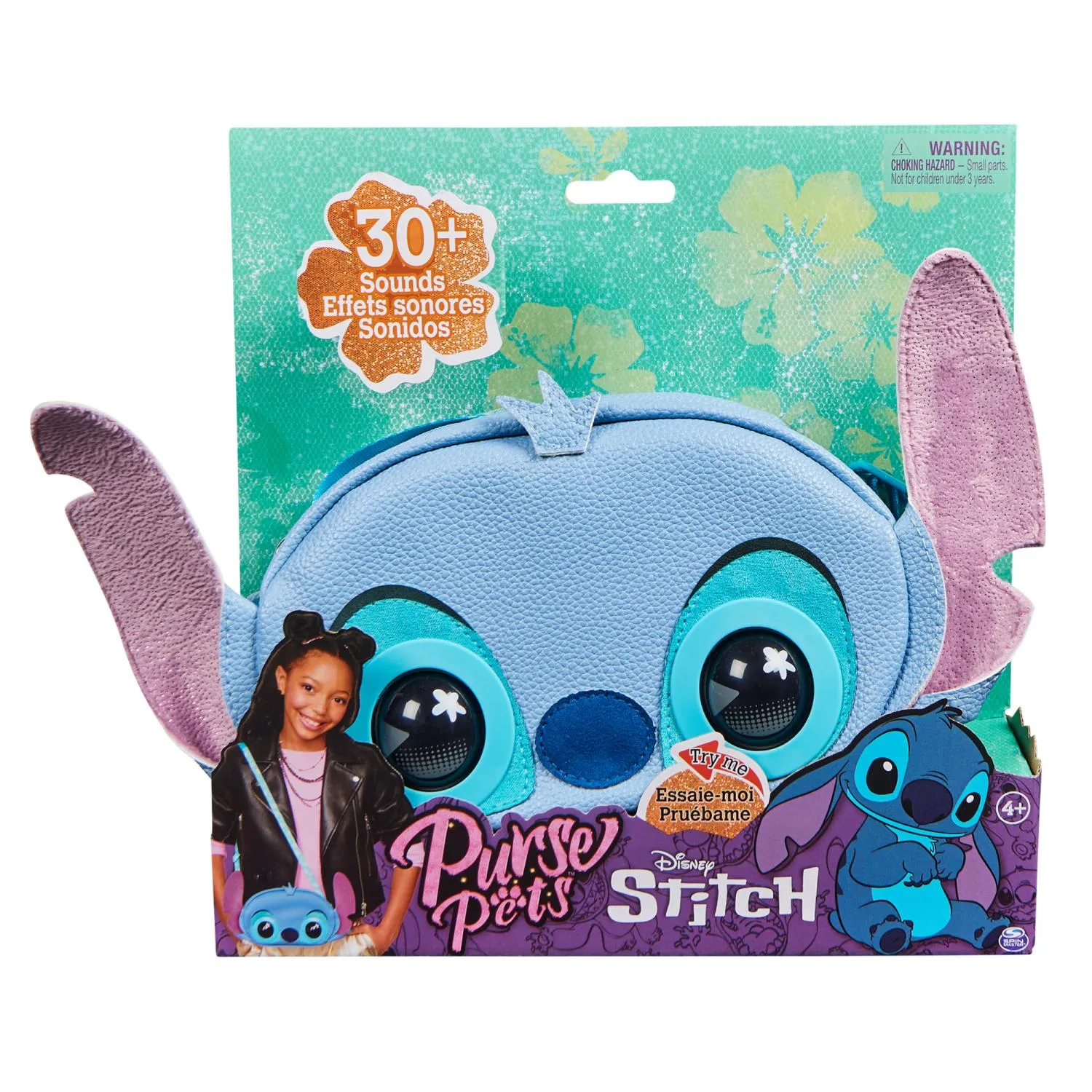Spin Master Purse Pets: Disney Stitch Borsetta Peluche per Bambine