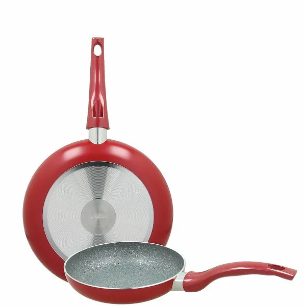 Tognana Set di pentole Batteria 2 pezzi Rivestimento Antiaderente 1 Padella  Ø 22 cm + 1 Padella Ø 26 cm colore Rosso - Linea Gran Cucina - V979147MNRO