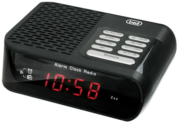 TREVI Radiosveglia Digitale AM/FM Display LED Funzione snooze colore Nero -  RC 827 D - 0082700