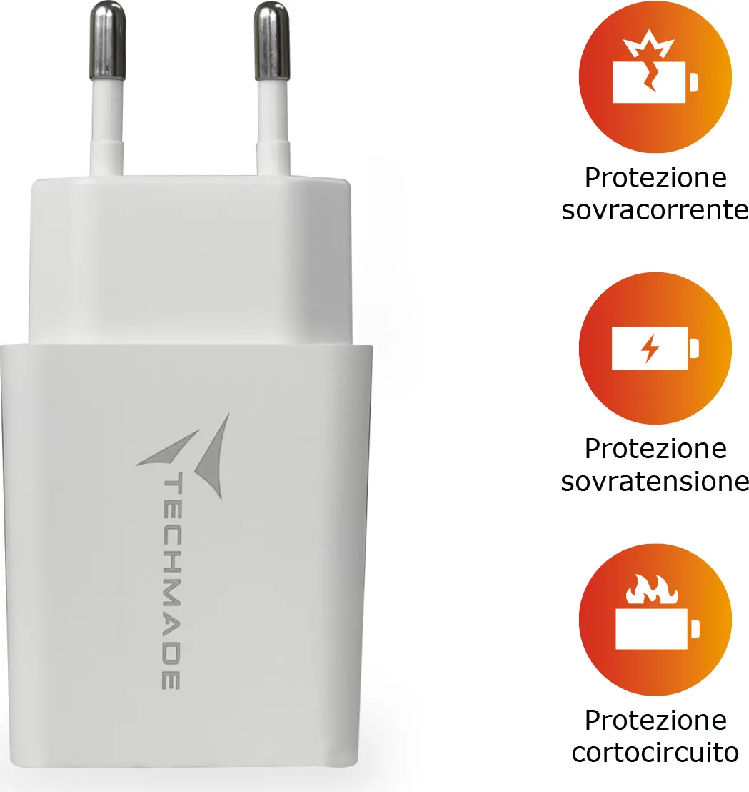 CARICABATTERIA ALIMENTATORE USB-C 20W PER SMARTPHONE E TABLET