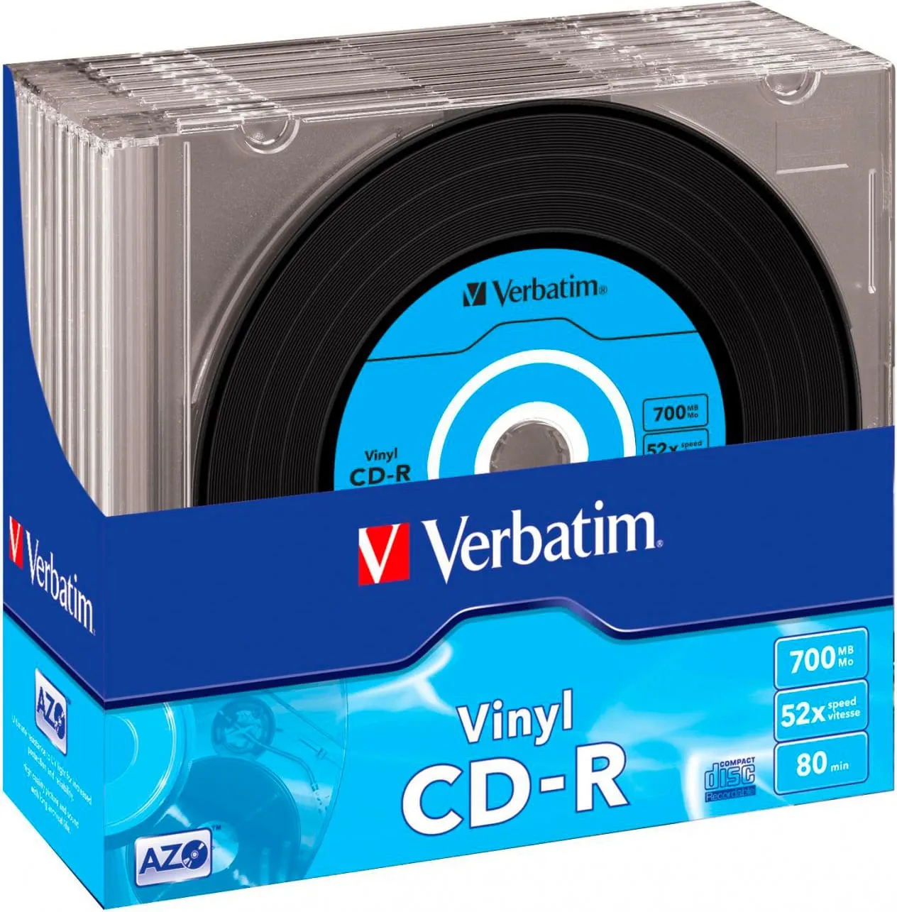 CD vergine Verbatim 700 MB 12X, confezione 10