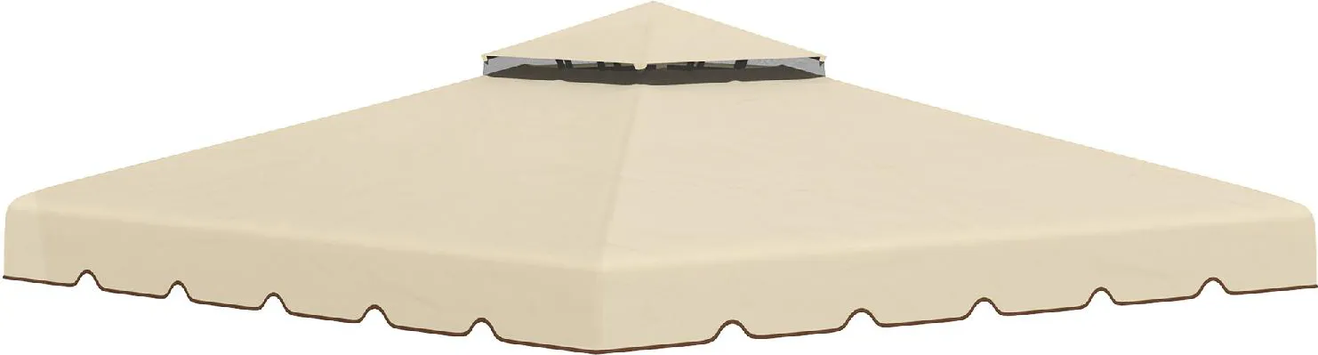 VivaGarden Copertura Gazebo 3x3 mt Top Impermeabile in Poliestere colore  Caffè - D4C141CF