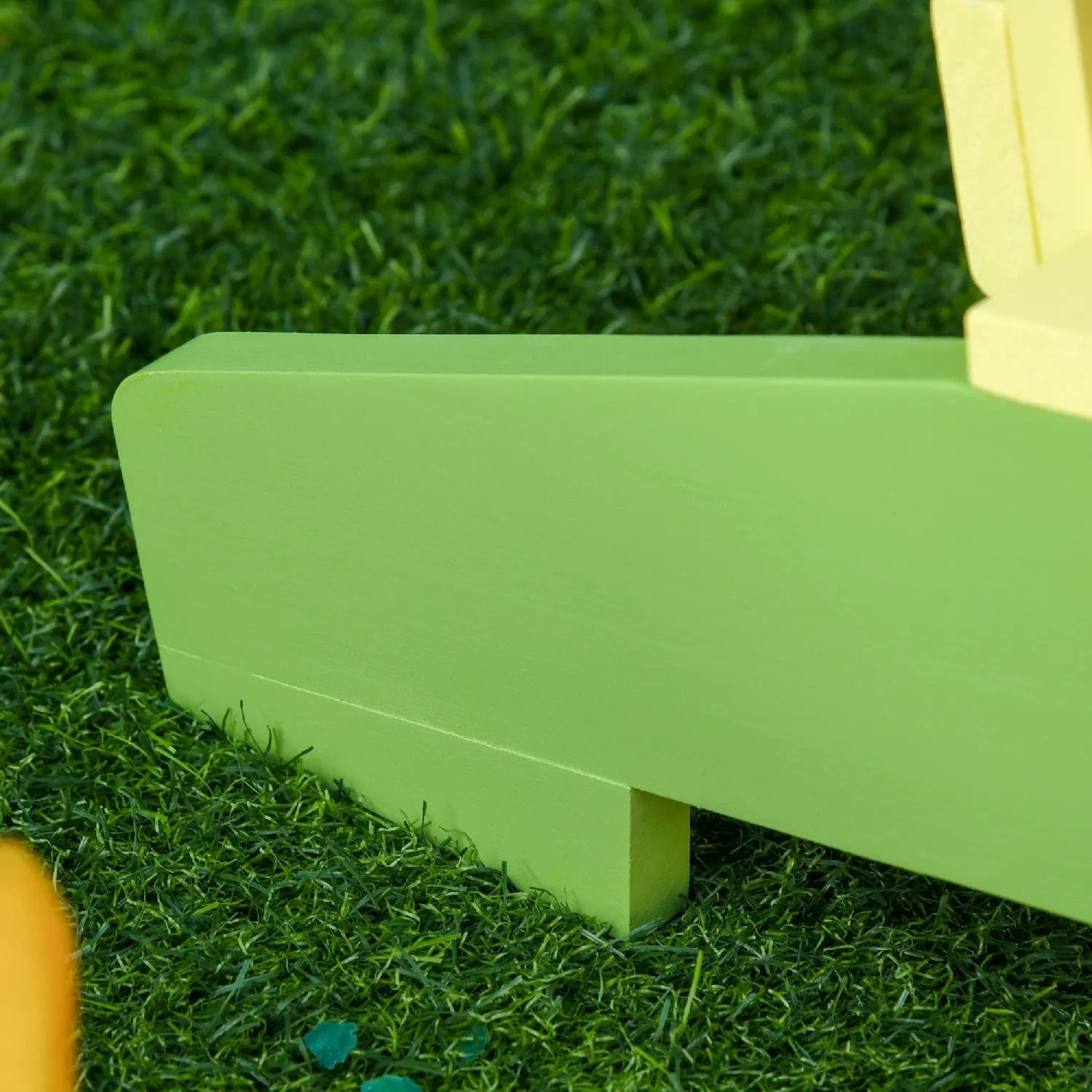 Sedia per bambini adirondack seduta ergonomica in legno di pino verde