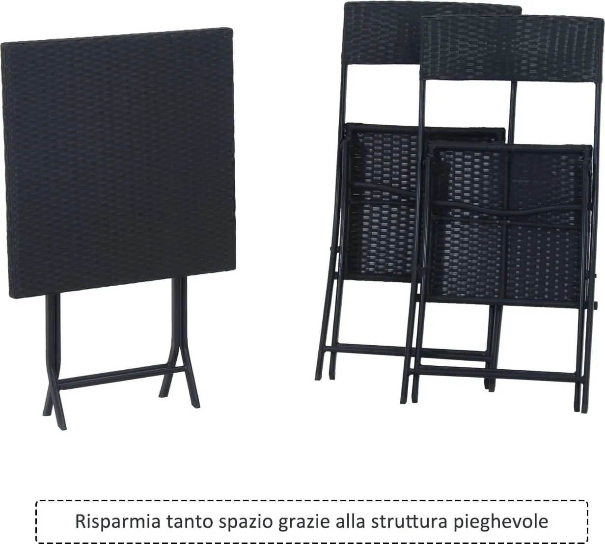 Set Mobili da Giardino in PolyRattan VivaGarden 841-093 Prezzo in Offerta  su Prezzoforte