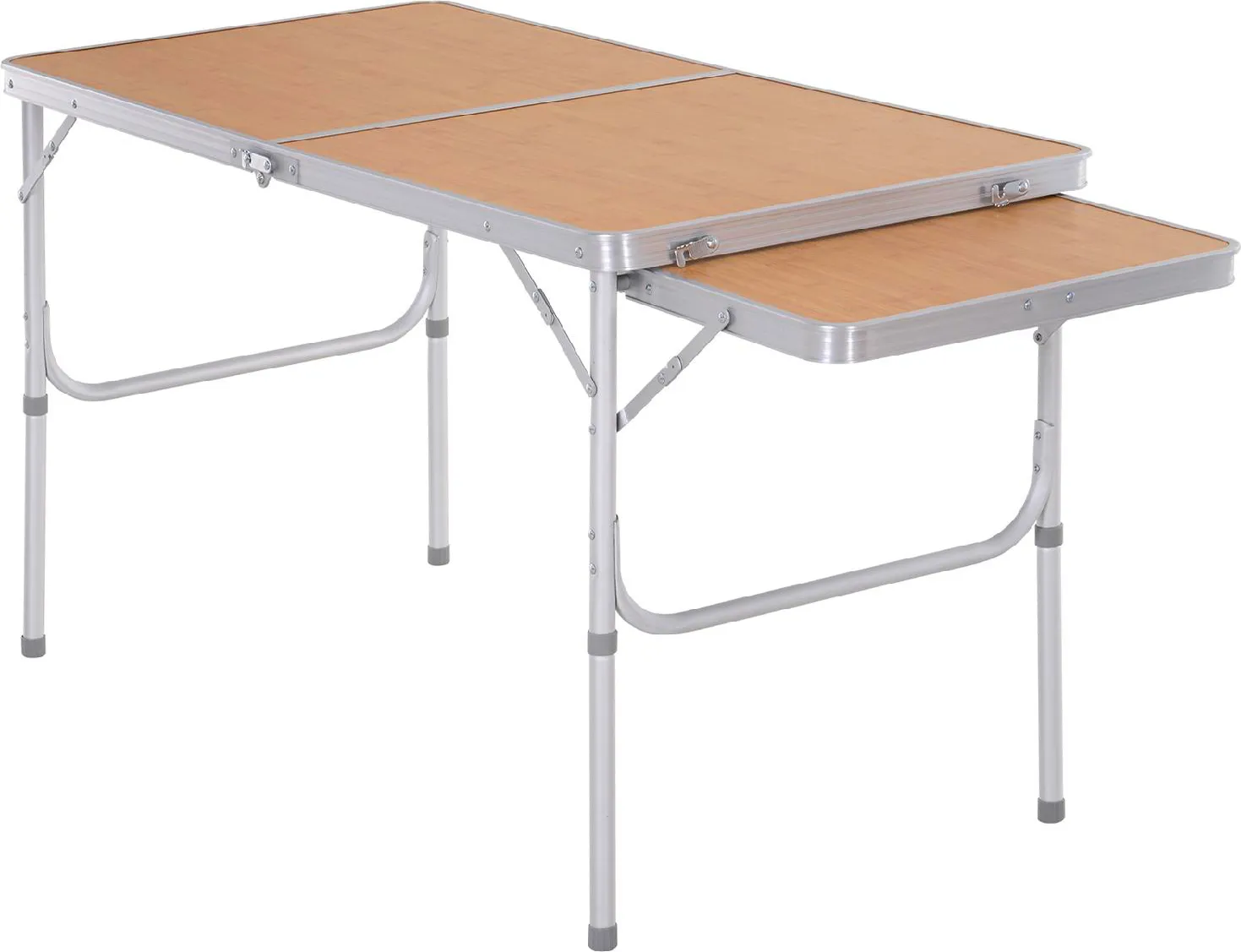VivaGarden Tavolino da Campeggio Pieghevole Ed Espandibile In Alluminio  120x60x40/70 cm - 84B400