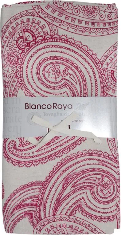 Blanco Raya Tovaglia in Cotone 12 posti per Tavolo rettangolare 140x240 cm  Fantasia stampata - SD141172 Spaghetti