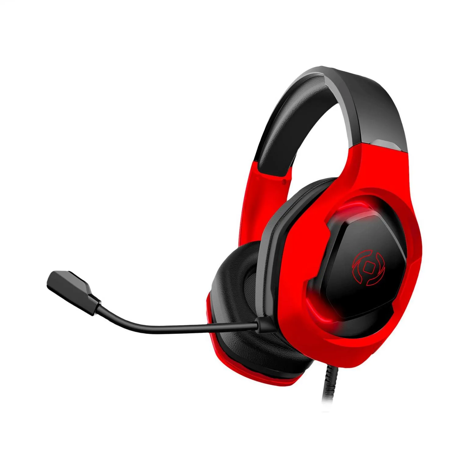 celly Cuffie Gaming con Microfono, con filo, Colore Rosso/Nero - CyberBeat  BK