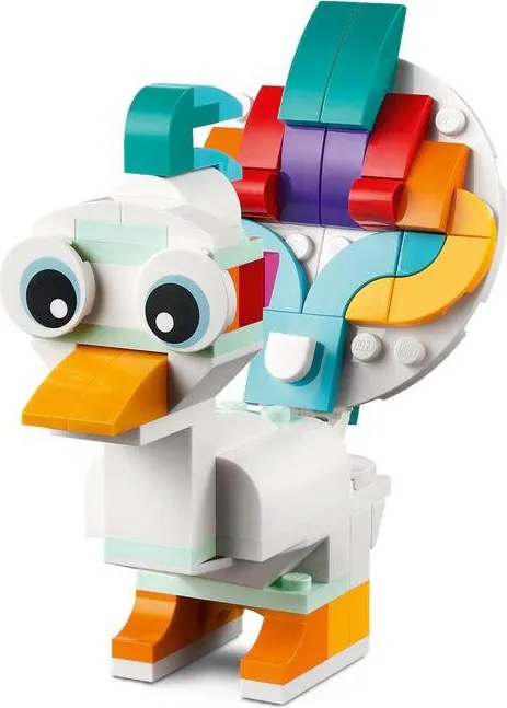 lego Creator 3 in 1 - Unicorno Magico con Arcobaleno, Cavalluccio Marino o  Pavone Costruzioni per Bambini da 7+ Anni - 31140