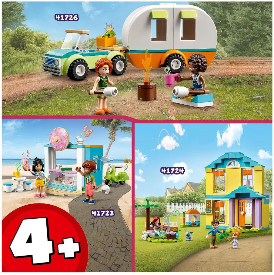 lego Friends - Vacanza in Campeggio con Camper Giocattolo e Macchina,  Costruzioni per Bambini da 4+ Anni - 41726