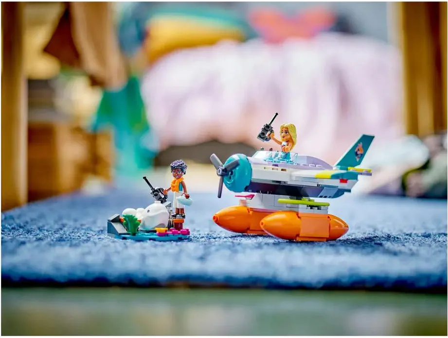 lego Friends - Idrovolante di Salvataggio Aereo Giocattolo Soccorso Animali  con Figura di Balena e Mini Bamboline Costruzioni per Bambini da 6+ Anni -  41752