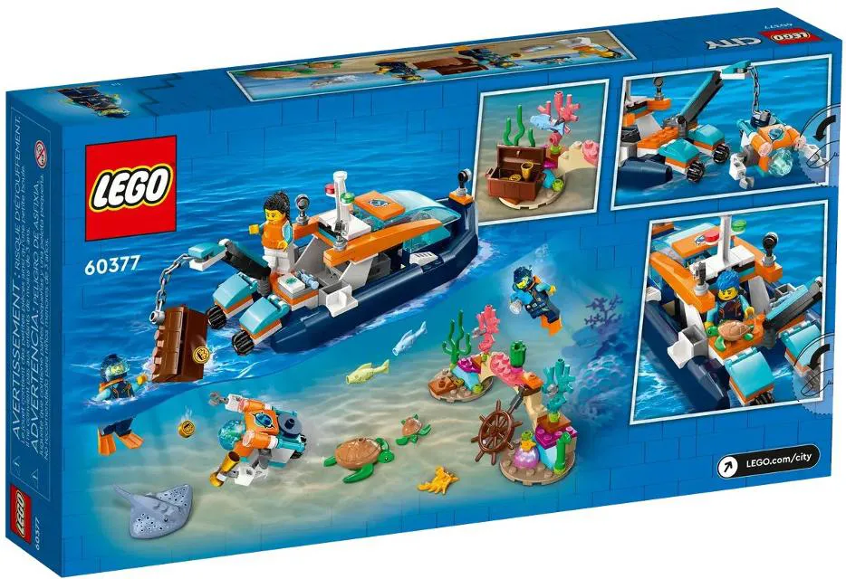 LEGO 60377 City Batiscafo Artico, Barca Giocattolo con Mini-Sottomarino e  Animali Marini come Squalo, Granchio, Tartaruga e Manta, Set Immersioni  nell'Oceano, Giochi per Bambini dai 5 Anni : : Giochi e giocattoli